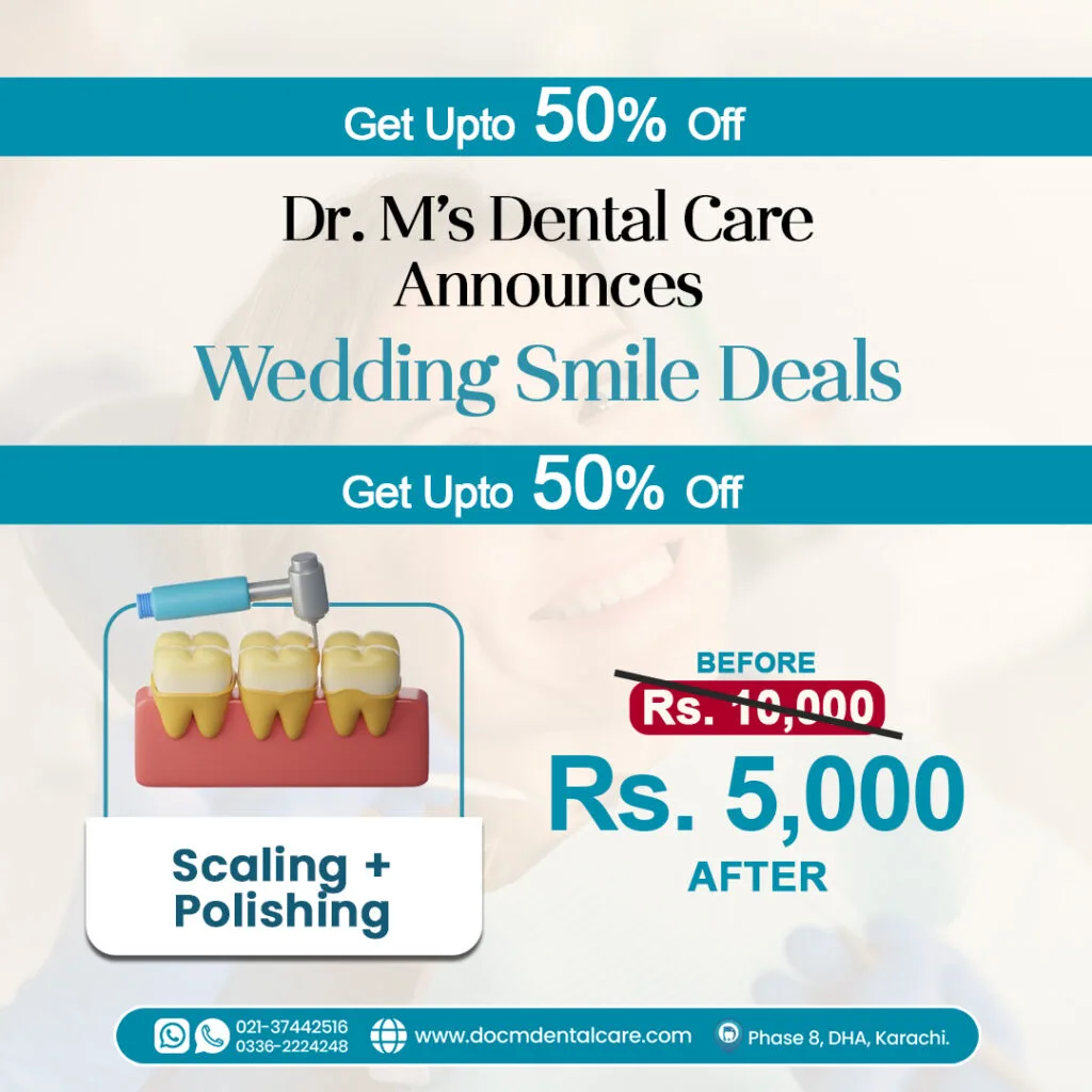 Wedding smile deal at Dr. M’s Dental Care.